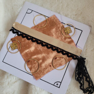 Carte « tissus, bijoux, dentelle et ruban »